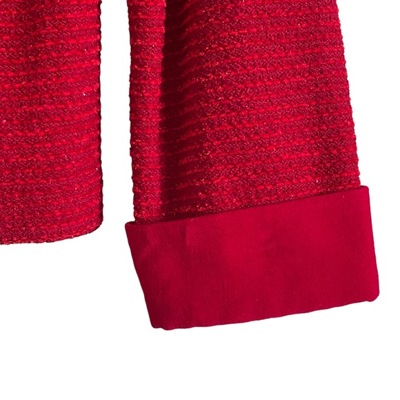 Vintage St. John red & gold button classic knit suit jacket - Picture 8 of 9